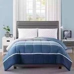 4 Pc Ellison "newport Navy" Reversible 2-LOOKS Bed-in-a-bag Queen 86X90 Reduced. Fixed Price $29.99.