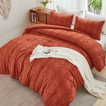 Andency Terracotta Tufted Comforter Set KING(104X90INCH), 3 PIECES(1 Boho. Fixed Price $60.74.
