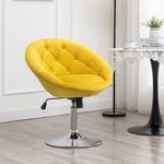 Chic Yellow Velvet Tufted Swivel Accent Chair For Stylish Living Spaces. Fixed Price $190.99.