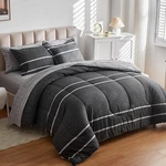Flysheep Ombre Boho Striped Bed In Bag QUEEN-7PIECES, Dark-gray. Fixed Price $67.84.