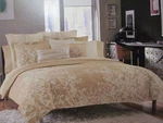 Kenneth Cole Reaction Radiant Gold Floral 3PC Duvet Euro Shams Set - Full/queen. Fixed Price $129.99.