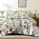 Wongs Bedding Sage Green Comforter Set Full 7 Pieces Floral All Seasons. Fixed Price $75.69.