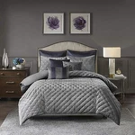 Madison Park Signature Sophisticate 8 Piece Velvet Comforter Set Bedding, Queen. Fixed Price $299.99.