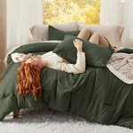 Bedsure Comforter Set, Dark Green Soft KING(104"X90"), 03 -. Fixed Price $102.99.