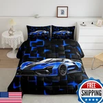 Castle Fairy Racing Car Comforter Twin Sizeblue Neon Blocks Bedding Sets. Fixed Price $72.88.