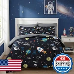Nesker Comforter Set Full Size, Space Moon Universe 7 Pcs Bedding Kids Teens. Fixed Price $83.94.