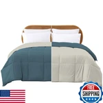 Modern Threads Down Alternative Reversible Comforter Teal/beige Twin. Fixed Price $44.83.