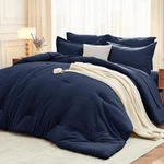 Muxhomo 7 Pieces Queen Comforter Set, Soft Bed In Bag Size, All Season. Fixed Price $78.31.