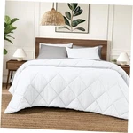 Comforter Set - Comfy, Breathable, California King 02 White (diamond Stitch). Fixed Price $61.91.