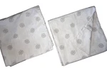 Sunham Bedding Gray Foulard Medallion (pair) King Pillowcases 20 X 38. Fixed Price $18.40.