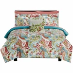 Benjara Caen 86" 8-PIECE Fabric Reversible Queen Comforter Set In Multi-color. Fixed Price $68.48.