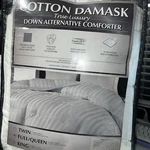 Blue Ridge Duraloft Down Alternative 500 Thread Count Damask Stripe Comforter,. Fixed Price $94.99.