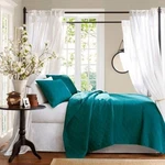 Hampton Hill Velvet Touch Coverlet 3 Piece Set Peacock King. Fixed Price $50.00.