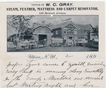 1890 Advertising Illustrated Super Letterhead Store Signs Etc Wc Gray Utica Ny. Fixed Price $148.00.