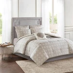 Edna Ivory Gray 6-PIECE King/cal Comforter Bed Set. Fixed Price $153.10.