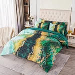 Perfemet 6 Pcs Bed-in-a-bag Green Watercolor Marble Pattern Comforter Set Ful.... Fixed Price $57.92.