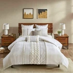 Ink+ivy Imani 3 Pcs Full/queen Duvet Cover Set Color Ivory New. Fixed Price $80.00.