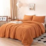 Bohopopm Burnt Orange Queen Comforter Set Soft, Fluffy, All-season Bedding. Fixed Price $93.05.