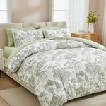 Chic Sage Green King Comforter Set - 7 Pieces With Botanical Prints Style. Fixed Price $86.92.