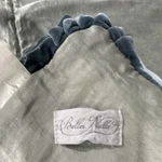 Bella Notte Paloma Quilted Blanket Eucalyptus Silk Linen 53X92 Blue Flange. Fixed Price $998.00.