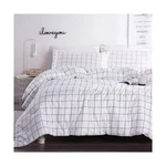 Andency White Grid Comforter Set Twin Size (66X90 Inch), 2 PIECES(1 Comf.... Fixed Price $58.53.