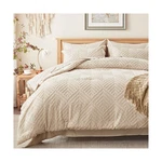 Zzlpp King Size Comforter Set 7 Pieces, Beige Tufted Bed Bag With Comfor.... Fixed Price $78.61.