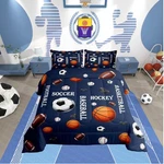 Feelyou Baseball Basketball Football Duvet Quilt Kids Games Bedding Set Ful. Fixed Price $40.36.