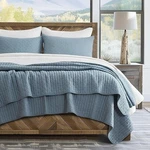 Evergrace Kinsey Walsh King Quilt Set 118X106 Dusty-blue Cotton 3PC Oversized. Fixed Price $69.99.