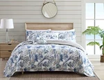 Tommy Bahama - Queen Comforter Set, Cotton 4PC, Raw Coast Medium Blue. Fixed Price $148.52.