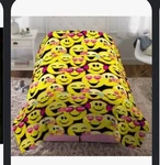 Twin Emoji Reversible Comforter Set. Fixed Price $45.00.