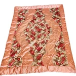 Stunning Vintage Satin Fluffy Comforter Pink Floral Romantic Cottage Chic *read. Fixed Price $275.00.