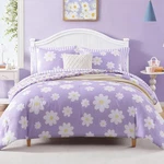 Full Size Comforter Sets Girls, Purple Daisy Kids Bedding Reversible Wit. Fixed Price $145.99.