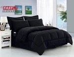 Elegant Comfort Wrinkle Resistant Silky Soft Dobby Stripe Bed-in-a-bag 8-PIECE. Fixed Price $62.74.