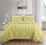 Chezmoi Collection Berlin Yellow Pinch Pleat Queen Comforter Set, 3-PIECE (co.... Fixed Price $39.50.