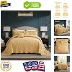 Oversized King Bedspread 128X120 Extra Wide, Quilted Coverlet Bedding Set, Li.... Fixed Price $198.39.