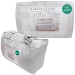 Simple Living 3PC Full/queen Size Gray/white Textured Stripe Comforter Set. Fixed Price $64.75.