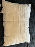 Barbara Barry Bedding, Pillow, 14X20, White Pleat. Fixed Price $20.00.