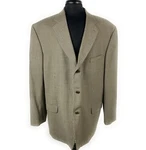 Eddie Bauer Mens 3 Button Herringbone Blazer Sport Coat Light Tan Size 48R. Fixed Price $59.00.
