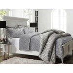 Jaclyn Smith 3-PIECE Plush Quilt Set Leslie Alloy (gray). Fixed Price $52.48.