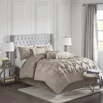 Madison Park Laurel Cozy Comforter Set - Traditional Tufted Faux Silk Al, King. Fixed Price $162.99.