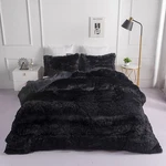 Chovy Faux Fur Plush Black Comforter Sets Full/queen - Ultra Soft Shaggy Flan.... Fixed Price $70.49.