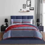 Nautica - Comforter Set, Soft Reversible Bedding With Matching Shams, Striped.... Fixed Price $95.72.