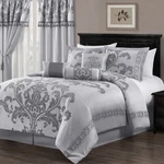 Chezmoi Collection Royale 7-PIECE Bedding Set Jacquard Floral Comforter. Fixed Price $119.99.