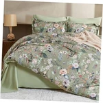 7 Piece Comforter Set Butterfly Floral With King Sage Green. Fixed Price $91.56.