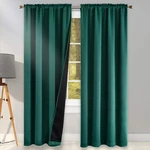 Keqiaosuocai 100PCT Blackout Emerald Green Curtains With Rod Pocket -noise Re.... Fixed Price $65.05.