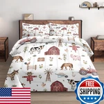Wecozy Twin Size Comforter Pillowcase Farm Animal Tractor House Tree Soft 2. Fixed Price $66.48.