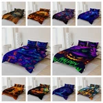 3D Halloween Pumpkin Letter Light Castle Quilt Cover Duvet Comforter Set. Fixed Price $99.99.