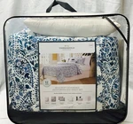 12 Piece Threshold Bancroft Reversible Comforter Sheet Set Queen Blue Paisley. Fixed Price $39.99.