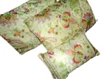 Queen Teal Jacobean Pink Floral Stripe (3PC) Standard Pillow Shams, PILL0W. Fixed Price $55.20.