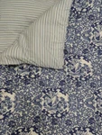 Ralph Lauren Tamarind Full Queen Comforter Bird Reverse Blue White Stripe Cotton. Fixed Price $135.00.